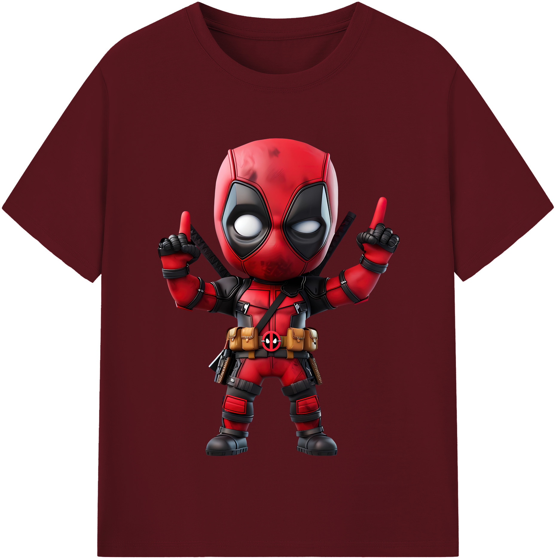 （画像用） Deadpool デッドプール 綿100％半袖Tシャツ（フロントプリント）